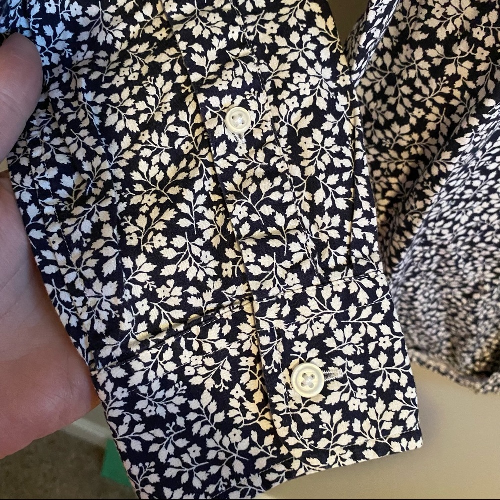 Club Monaco Mens Floral Button Down Shirt Japanese Fabric Slim Fit Size XS - Picture 6 of 9